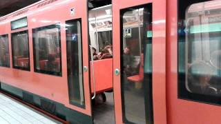 Helsinki metro depart Herttoniemi station [upl. by Kiehl737]