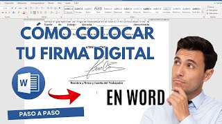 👉COMO INSERTAR TU FIRMA DIGITAL EN TUS DOCUMENTOS DE WORD😉👌🔥 [upl. by Suoirrad623]