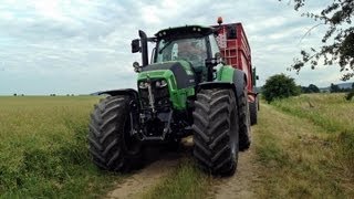 Gras Häckseln mit Claas Jaguar 950 und John Deere 7530 HD [upl. by Calendre]