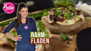 Rahmfladen  quick amp easy  herzhaft mit selbstgemachtem Pesto  Sallys Welt [upl. by Atileda]