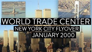 New York City Skyline World Trade Center Flyover  January 29 2000 [upl. by Annij]