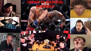 KAMARU USMAN VS JORGE MASVIDAL KNOCKOUT BEST FAN REACTIONS UFC 261 [upl. by Bezanson]