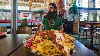 ATTEMPTING AN UNEXPECTEDLY SPICY NACHO MOUNTAIN CHALLENGE  BeardMeatsFood [upl. by Nymzaj851]