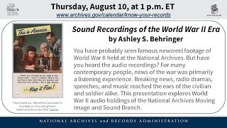 Know Your Records  quotSound Recordings of the World War II Eraquot by Ashley S Behringer 2023 Aug 10 [upl. by Aerahs]