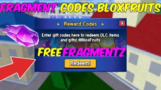 ALL FRAGMENT CODES BLOX FRUITS ROBLOX [upl. by Ahseenal]