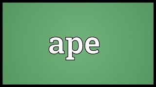 Ape Meaning [upl. by Nageet]