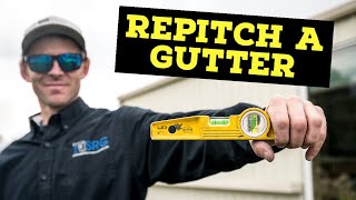 How To Repitch Your Gutter To Fix The Slope  Rain Gutter Fix [upl. by Ydnik]