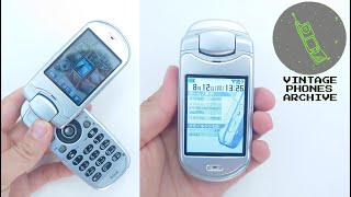 Panasonic DoCoMo P506iC  Twist design flip phone amp the first NFC phone [upl. by Kopple]