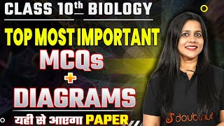 Class 10 जीवविज्ञान Top Most Important MCQs  DIAGRAMS ➡️10th Science Most Repeated Questions Hindi [upl. by Arihk]