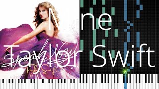 🎹 Mine Taylor Swift Synthesia Piano Tutorial [upl. by Julis]