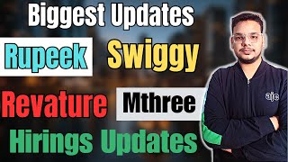 Mthree  Rupeek  Swiggy  Revature Test Updates  OFF Campus Drive  Latest Hiring Updates 2024 [upl. by Sammons]