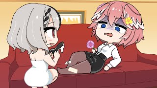 Chloe Pranks a Sleeping Lui and Awakens the Delinquent【Hololive AnimatedClipEng sub】【RuiKuroe】 [upl. by Ahseinod]