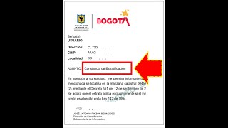 Certificado de Estrato Socioeconomico Bogota short [upl. by Nirej]