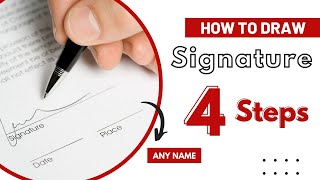 ✅ 4 Steps to Draw Signature any Name  How to Sign  Signature Style Of My Name sign [upl. by Alameda]