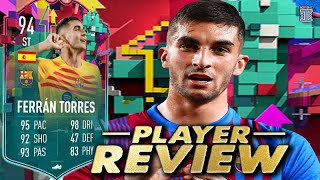 FULLY UPGRADED 94 FERRAN TORRES SBC PLAYER REVIEW  OBJ PLAYER  FIFA 23 Ultimate Team [upl. by Olegnalehcim]