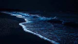 Falling Asleep With The Waves On A Peaceful Night Relaxing Ocean Sounds For Deep Sleeping [upl. by Klehm]