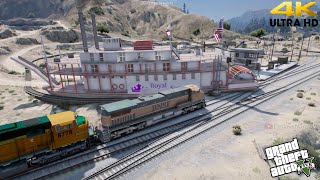 BNSF freight encountered by a Royal Sage Ship on rail route  Grand Theft Auto V [upl. by Wattenberg784]