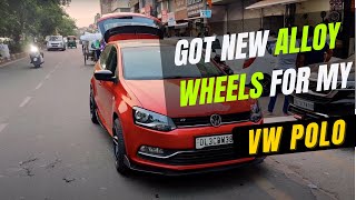 VW Polo getting new alloy wheels from Karol Bagh [upl. by Aerdied]