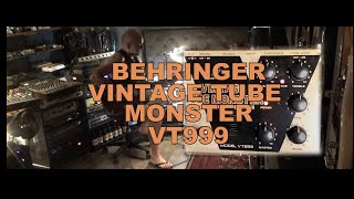 BEHRINGER VINTAGE TUBE MONSTER VT999 sound check  Power chords amp Heavy tone [upl. by Yentihw]