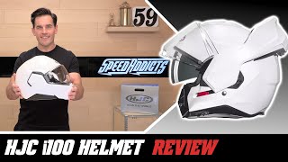 HJC i100 Modular Helmet Review at SpeedAddictscom [upl. by Hajidahk]