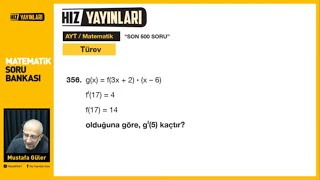 Hız Yayınları Ayt Son 500 Soru I Türev ve Uygulamaları I Ders8 [upl. by Kaylyn180]