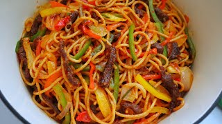 MOST DELICIOUS SPAGHETTI JOLLOF RECIPE [upl. by Nylareg]