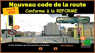 TEST Nouveau code de la route 2024 conforme à la nouvelle réforme GRATUIT n° 89 [upl. by Namzzaj842]