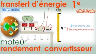 Rendement dun convertisseur moteur électrique  Transfert dénergie  1e spé Physique BAC [upl. by Tri]