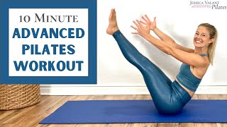 10 Minute Advanced Pilates Mat Workout [upl. by Omsare]