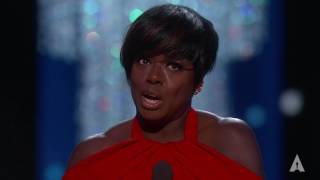 Viola Davis wins Best Supporting Actress  89th Oscars 2017 [upl. by Hannavahs430]