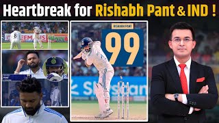 INDvsNZ Heartbreak for Rishabh Pant in Bengaluru Pant becomes 2nd after Dhoni to get out on 99 run [upl. by Ysus]