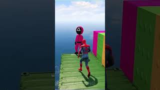 GTA 5 Epic Water Ragdolls  SpiderMan Jumps  Fails SpiderMan vs Minions amp Hulk shortsfeed gta [upl. by Ecyal]