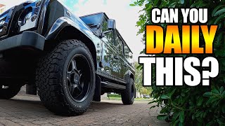 Can you DAILY DRIVE a DEFENDER Good and Bad bits of using a 22 PUMA 110 as your EVERYDAY CAR [upl. by Dragde]