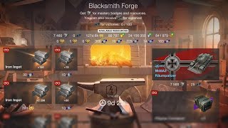 Blacksmith Forge Opening 200 Containers WoT Blitz [upl. by Islean]