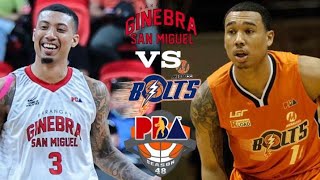 PBA LIVE  BRGY GINEBRA vs MERALCO BOLTS I LIVE SCORES and COMMENTARY [upl. by Atiuqa]