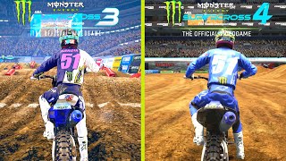 Supercross 4 VS Supercross 3  Direct Comparison 2020  Yamaha YZ 450F [upl. by Vanzant]