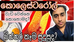 කොලෙස්ටරෝල් වැඩි වෙන්නෙ කොහොමද cholesterol in sinhala [upl. by Affer423]