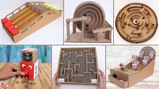 7 Amazing Cardboard Games Compilation  Handmade Things You Can Do at Home [upl. by Rashida]