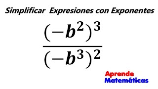 Simplificar Expresiones con Exponentes [upl. by Oicnedurp]