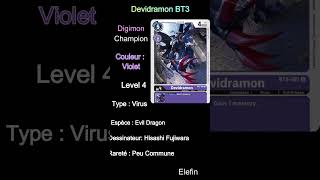 ⚡ Digimon TCG⚡ Français  BT3  Devidramon [upl. by Waechter]