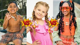 Khalani Simon Lani Love Vs Zakyius The Trench Family Vs Kids Diana Show Lifestyle Comparison [upl. by Garreth]