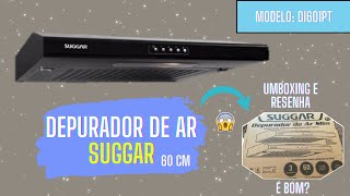 DEPURADOR DE AR SUGGAR SLIM 60 cm PRETO  Modelo DI601PT  Resenha Umboxing e o passo a passo [upl. by Zacarias151]