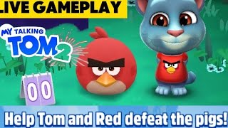 My talking tom 2 Live Gameplay Help tom and red defead the 🐷 [upl. by Airal329]