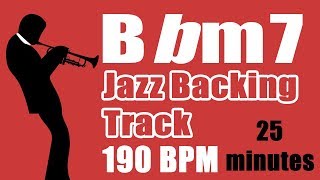 Bb minor Jazz Backing Track  Swinging Bebop Trio  25 Minutes Long  190 BPM [upl. by Dickenson416]