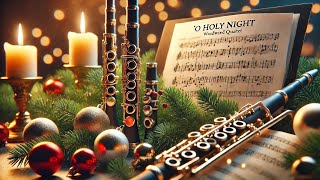 O Holy Night  Christmas Song  WOODWIND QUARTET flute oboe clarinet bassoon with PIANO Sheet M [upl. by Chelsey]