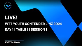 LIVE  T1  Day 1  WTT Youth Contender Linz 2024  Session 1 [upl. by Sellihca201]