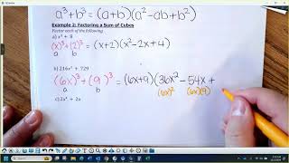 HA2 56 Notes sum and difference of cubes [upl. by Amador]