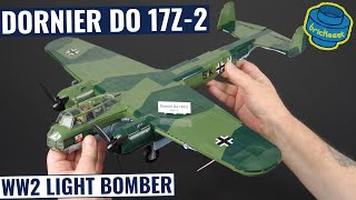 WW2 Light Bomber quotFlying Pencilquot Dornier DO 17Z2  COBI 5754 Speed Build Review [upl. by Akimahc]