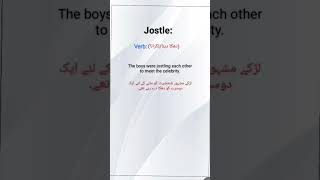 Jostle verbJostle meaning in Urdu Jostle sentence English grammar [upl. by Earla]