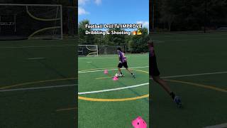 Soccer Drill To IMPROVE Dribbling amp Shooting 🔥💪soccer football [upl. by Introk]